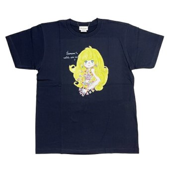 水森亜土 カラーTシャツ(M) サムワン ネイビー アパレル 送料込み