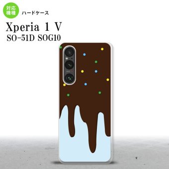 Xperia 1V Xperia 1V スマホケース 背面ケース ハードケース アイス 青 2023年 6月発売 nk-xp15-348