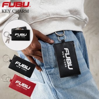 FUBU フブ キーチャーム メンズ レディース fam-62903 キーホルダー コインケース カードケース フラグメントケース 小銭入れ 財布 フェイクレザー ロゴ ストリート ヒップホップ ダンス カジュアル 小物 ギフト プレゼント 2026FW Karlas