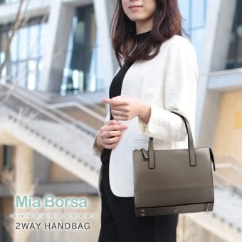 バッグ レディース フォーマルバッグ 2WAY ハンドバッグ サフィアーノ レザー 牛床革 ブランド Mia Borsa 斜め掛け ショルダー 牛床革 シンプル ギフト プレゼント 卒業式 入学式 冠婚葬祭 慶弔兼用 入園式 卒園式 5F (07000325r)