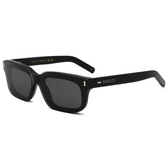 グッチ GUCCI サングラス EYEWEAR グローバルフィット 2WAY UVカット アイウェア スクエア GG1711S-001 メンズ レディース ユニセックス ブラック+トランスペアレント（クリア）+ クリップオン装着時スモーク 国内正規品