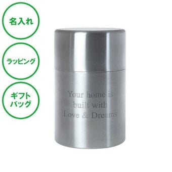 名入れ ステンレス 茶筒 内蓋付 日本製 食洗機可 お茶 紅茶 ラッピング ギフトバッグ プレゼント 父の日 母の日 誕生日 夫婦 結婚祝い 敬老の日