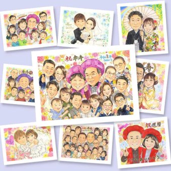 傘寿祝いのギフトに、とっておきの似顔絵を贈りませんか。下書き確認ができるので、安心して贈れます。 プレゼント 似顔絵 傘寿祝い ギフト 手描き 贈り物 名入れ 傘寿祝い お祝い 長寿 記念 大人数 おばあちゃん 祖父母 おじいちゃん 修正無料 名入れ 下書き確認 喜ばれる 実績多数 宝物 似てる 80歳 親孝行 長寿祝い 敬老の日 メモリアル オリジナル 初任給 家族 感謝の品 キレイ イラスト
