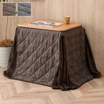 こたつ布団 省スペース パーソナル チェック柄 単品 約184×204cm グレー ポリエステル 綿 ウレタン フランネル こたつ掛布団 こたつふとん コタツ掛け布団 コタツ掛布団 こたつ用品 冬用 冬物 寝具 寝室用品 インテリア 綿100% ナイロン