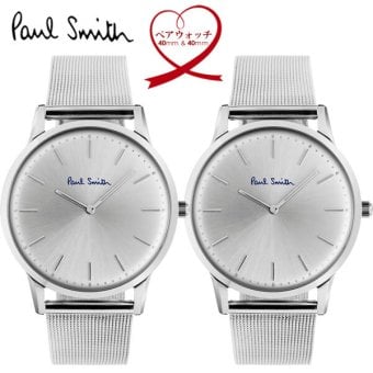 【 Paul Smith 】 ポールスミス ペアウォッチ 2本セット 腕時計 メンズ レディース クオーツ 日常生活防水 40mm　ps-pair9