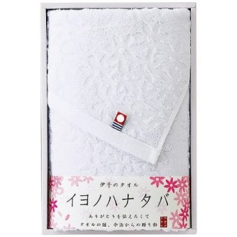 イヨノハナタバ フェイスタオル ホワイト IM1046-801（ホワイト） 内祝い お祝 出産内祝い