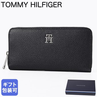 高品質ヨーロッパ輸入モデル トミーヒルフィガー TOMMY HILFIGER 長財布 ラウンドファスナー ジップアラウンド メンズ レディース アイコン エンブレム ブラック AW0AW15181 BDS BLACK ウォレット 送別会 誕生日 結婚祝い 結婚式 彼氏 息子 夫 男性 名刺入れ 高級 父の日 母の日 即日発送