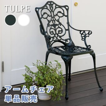 テーブル アルミ製アームチェア単品販売「トルペ」 簡単組立 ガーデン ダークグリーン テラス 庭 ウッドデッキ 椅子 アルミ アンティーク クラシカル イングリッシュガーデン ファニチャー シンプル 北欧 インテリア 家具 チェア 新生活