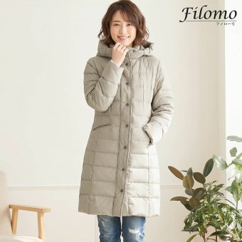 ストレッチ ダウンコート レディース ストレッチ生地 Filomo 大きいサイズ フード付き ナイロン ダウン コート ゆったり 冬 ブランド 30代 40代 50代 ミセス 母親 女性 ギフト プレゼント 5F (08000127r)