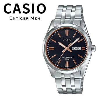 箱なし カシオ 腕時計 メンズ CASIO ブラック シルバー ピンクゴールド 曜日 日付 カレンダー メタル 5気圧防水 海外モデル 逆輸入 シンプル 上品 仕事 通勤 ビジネス 誕生日 プレゼント ギフト 成人 卒業 入学