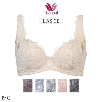 ワコール LASEE ラゼ  脇をやさしくおさえるブラ BFA411 3/4カップ B・Cカップ【セール】