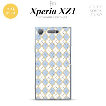 【SO01K】【スマホケース/スマホカバー】【エクスペリア XZ1】SO01K スマホケース Xperia XZ1 SO-01K カバー エクスペリア XZ1 アーガイル 青×グレー nk-so01k-tp1413【メール便送料無料】