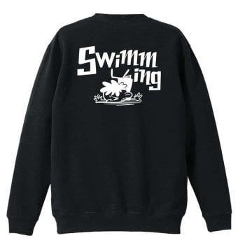 水泳 競泳 トレーナー スウェット メンズ レディース ジュニア 裏パイル 練習着 おもしろ 名入れ おしゃれ 文字入れ無料 綿100% キッズ 大きいサイズ 「水泳 七転び八起き」 アートワークスコウベ 【送料無料】