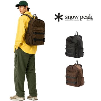 snowpeak Recycled Cordura Backpack リュック 大容量 リュックサック 通勤 通学 普段使い シンプル レディース メンズ ギフト プレゼント ブラック bb26su001