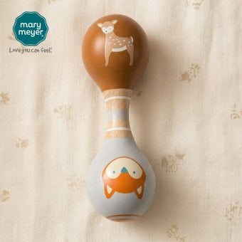 メリーマイヤー ライカ フォックス&バンビ ウッドラトル 14.5cm シカ キツネ | Leika 知育 玩具 ベビー 赤ちゃん 用品 かわいい ファーストトイ モンテッソーリ Mary Meyer 木製 がらがら 積み木 正規輸入品