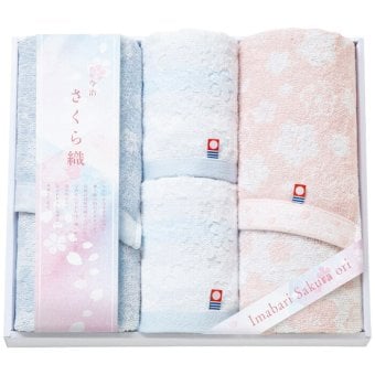 さくら織 フェイス・ウォッシュタオルセット MS-401 内祝い お祝 出産内祝い