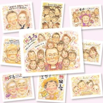 喜寿の記念に、写真をもとに、心が和む似顔絵を描きます。大切なお祝いにも安心してご注文いただけます。 ギフト 似顔絵 喜寿祝い 名入れ 手描き 贈り物 プレゼント 喜寿 古希 記念 長寿 大人数 祖父母 おばあちゃん おじいちゃん 下書き確認 名入れ 修正無料 宝物 似てる 実績多数 かわいい 長寿祝い 77歳 喜寿 一生もの 傘寿祝い ホワイトデー イラスト 初任給 カラフル 卒寿祝い 喜ばれる