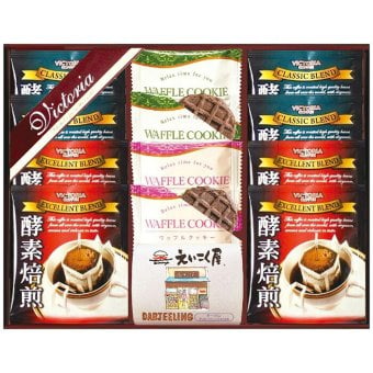 ビクトリアコーヒー ドリップコーヒー＆紅茶・ワッフルクッキーセット VEM-20 VEM-20 内祝い お祝 出産内祝い