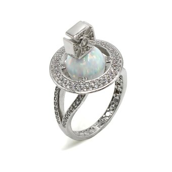 ヴィヴィアンウエストウッド Vivienne Westwood リング 指輪 オーブ アクセサリー シルバー925 6404017K-01P475 EABHA RING メンズ レディース ユニセックス プラチナ+ブルーグレー S