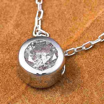 ネックレス レディース ダイヤモンド 0.15ct K18WG 18金 ホワイトゴールド フクリン留め 一粒ダイヤ ペンダント シンプル 華奢 普段使い プレゼント ギフト 記念日 誕生日