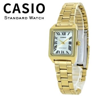 箱なし カシオ 腕時計 レディース CASIO ゴールド ローマ数字 スクエア 長方形 小さめ メタル 海外モデル 逆輸入 シンプル 上品 仕事 通勤 誕生日 プレゼント ギフト 成人 卒業 入学