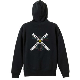 スケボー スケートボード パーカー プルオーバー メンズ レディース ジュニア 練習着 裏パイル おもしろ 名入れ スウェット おしゃれ キッズ 大きいサイズ 文字入れ無料 「ネオンスタイルのクロスSKATEBOARD」 アートワークスコウベ 【送料無料】