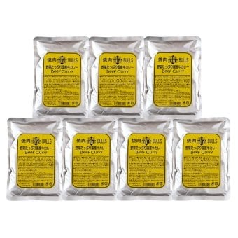黒毛和牛炭火焼「BULLS」 野菜たっぷり国産牛まかないカレー 7食 (ECYKBL7) [お中元][お歳暮] ※送料無料(北海道・沖縄・離島への配送不可)