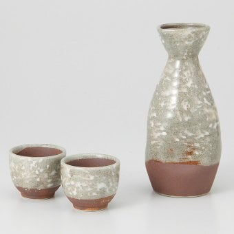 荻灰釉　酒器揃 磁器 美濃焼 やきものの里から、暮らしを贈ります。　ギフト 食器 セット テーブルウェア