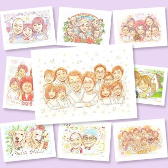 記念日の記念に、見ると笑顔になる似顔絵を贈りませんか。大切なお祝いにも安心してご注文いただけます。 贈り物 手描き 似顔絵 名入れ ギフト プレゼント 記念日 誕生日 長寿 家族 大人数 親族 世代 家族全員 兄弟 修正無料 下書き確認 名入れ サプライズ そっくり 親孝行 一生もの 集合 一生もの 記念撮影代わり 大人数 大家族 節目 メモリアル 応援 ホワイトデー 色紙 大量注文