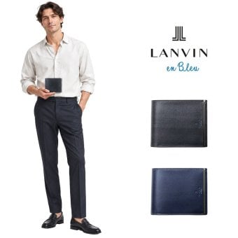 LANVINenBlue ランバンオンブルー 財布 折り財布 ウォレット レノア 二つ折り財布  メンズ 普段使い 牛革 レザー