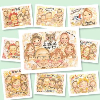 真珠婚のプレゼントに、ずっとそばに置きたくなる似顔絵です。修正無料・下書き確認付き。安心してご注文いただけます。 似顔絵 結婚記念日 プレゼント ギフト 手描き 名入れ 贈り物 真珠婚 銀婚式 金婚式 大人数 家族 夫婦 両親 下書き確認 名入れ 修正無料 喜ばれる そっくり 宝物 親孝行 結婚30周年 真珠婚 親孝行 記念日 感謝 ブライダルギフト オリジナル メモリアルギフト バレンタインデー