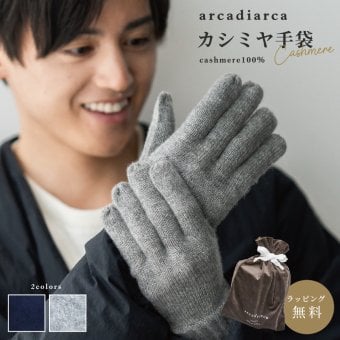 カシミヤ 100％ 手袋 メンズ プレゼント グローブ カシミヤ100% カシミア 男性 父の日 紳士 学生 ギフト ビジネス 暖かい てぶくろ 防寒グッズ 寒さ対策 ラッピング無料 アルカディアルカ arcadiarca ギフト