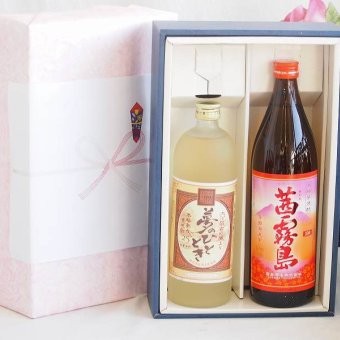 プレミアム焼酎 夢のひとときギフトボックス 熟成麦焼酎 夢のひととき25°(大分県)720ml芋焼酎茜霧島25°(宮崎県)900ml