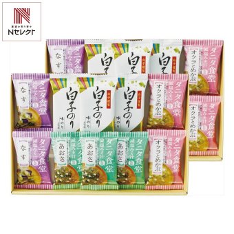タニタ食堂 監修 減塩みそ汁 白子のり 詰合せ ギフトセット 計20点入 フリーズドライ 即席みそ汁 海苔セット【北海道・沖縄県・離島 配送不可】