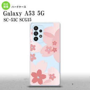 SC-53C SCG015 Galaxy A53 5G スマホケース 背面ケース ハードケース 花柄 サクラ B ピンク メンズ レディース nk-a53-058