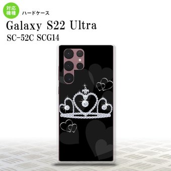 SC-52C SCG14 Galaxy S22 Ultra スマホケース 背面ケース ハードケース クラウン 黒 メンズ レディース nk-s22ul-603