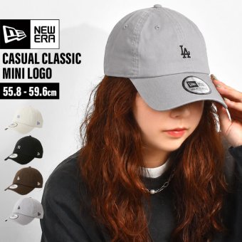 キャップ ニューエラ NEW ERA カジュアルクラシック casual classic Mini Logo レディース メンズ 帽子 深め サイズ調整 スナップボタン NY LA ヤンキース ドジャース ブラック アイボリー ブラウン グレー おしゃれ ミニロゴ 15136946 15136947 15136954 15136955 正規品