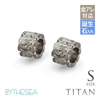 ハワイアンジュエリー ペア ペンダントトップ 金属アレルギー 対応 純チタン 刻印 無料 誕生石 カットアウトチューブ Sサイズ チェーン別売りステンレスより軽く肌に優しい カップル プレゼント ハロウィン 【品番：TIP402SP】
