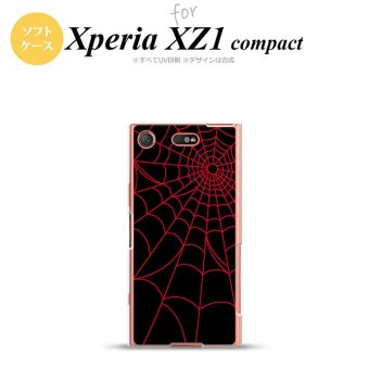 【SO02K】【スマホケース/スマホカバー】【エクスペリア XZ1】SO02K スマホケース Xperia XZ1 Compact SO-02K カバー エクスペリア XZ1 蜘蛛の巣A 赤 nk-so02k-tp932【メール便送料無料】