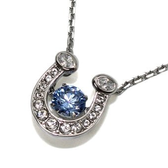 スワロフスキー swarovski ネックレス Symbolica ラウンドカット パヴェ 蹄鉄 5746562 シンボリカ ペンダント アクセサリー レディース シルバー+ブルー 海外正規品