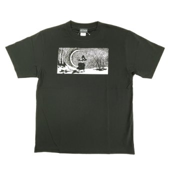ムーミン スナフキン ドライクールタッチTシャツ ブラック アパレル MOOMIN 送料込み