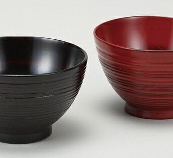 3.6漆塗夫婦千筋汁椀　根来・曙（R) インテリア 漆器 盆 カタログギフト 景品 粗品