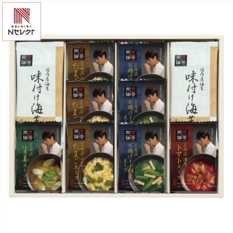 賛否両論 監修 フリーズドライスープ 4種 味付海苔 ギフトセット 計10点入 スープセット 汁物 海苔 詰合せ フリーズドライ食品