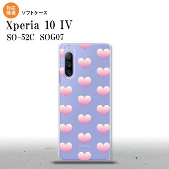 SO-52C SOG07 Xperia 10IV スマホケース 背面ケースソフトケース ハート A ピンク 2022年 7月発売 nk-xp104-tp018