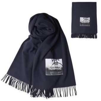 ヴィヴィアンウエストウッド VIVIENNE WESTWOOD マフラー NURIA STOLE 8103013J-W010X-K410-NAVYBLUE ユニセックス ネイビーブルー
