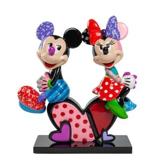 ロメロ ブリット Romero Britto ディズニー バイ ブリット Disney by Britto ミッキー＆ミニー オン ハート 置物 フィギュア 人形 6020358 ミッキーマウス ミニーちゃん インテリア