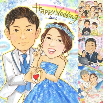 結婚記念日のプレゼントに、写真を送るだけで、あたたかな似顔絵に。 結婚式 似顔絵 ギフト 贈り物 名入れ 手描き プレゼント 結婚記念日 ウェルカムボード お祝い 記念 挙式 同僚 友達 友人 家族 カップル 名入れ 下書き確認 修正無料 実績多数 かわいい 一生もの サプライズ 宝物 ウェディング 結婚式 一生もの 色紙 米寿祝い イラスト ブライダルギフト 初任給 大量注文 大人数 お祝い返し