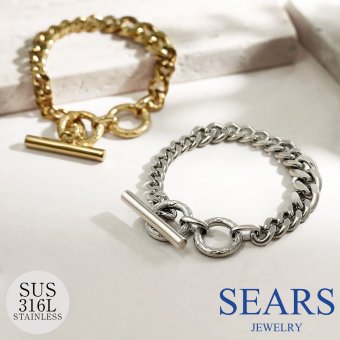 ブレスレット ユニセックス サージカルステンレス 316L マンテル 喜平チェーンブレスレット ハワイアン (シアーズ)  sb43-0001