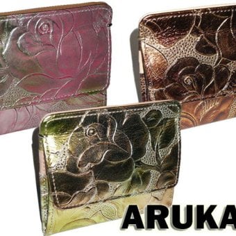 正規品 アルカン ARUKAN TAKAYA arukan タカヤ アルカン ローズ型押し バラ 薔薇 花柄 ウォレット Ｌ型 日本製 フローラ 小銭入れ コインケース 1353318 1358-319 1358319 長財布 札入 takaya04 旅行 ギフト
