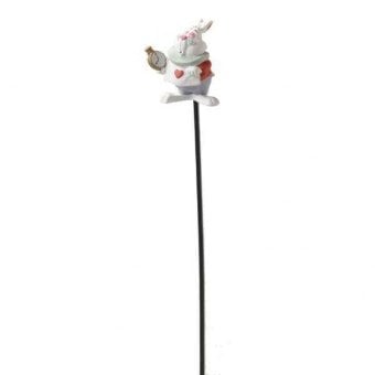 フラワーピック ディズニー 白ウサギ ガーデニング 雑貨 置物 園芸用品 プランター 飾り オーナメント 玄関 花壇 インテリア 可愛い おしゃれ ギフト セトクラフト